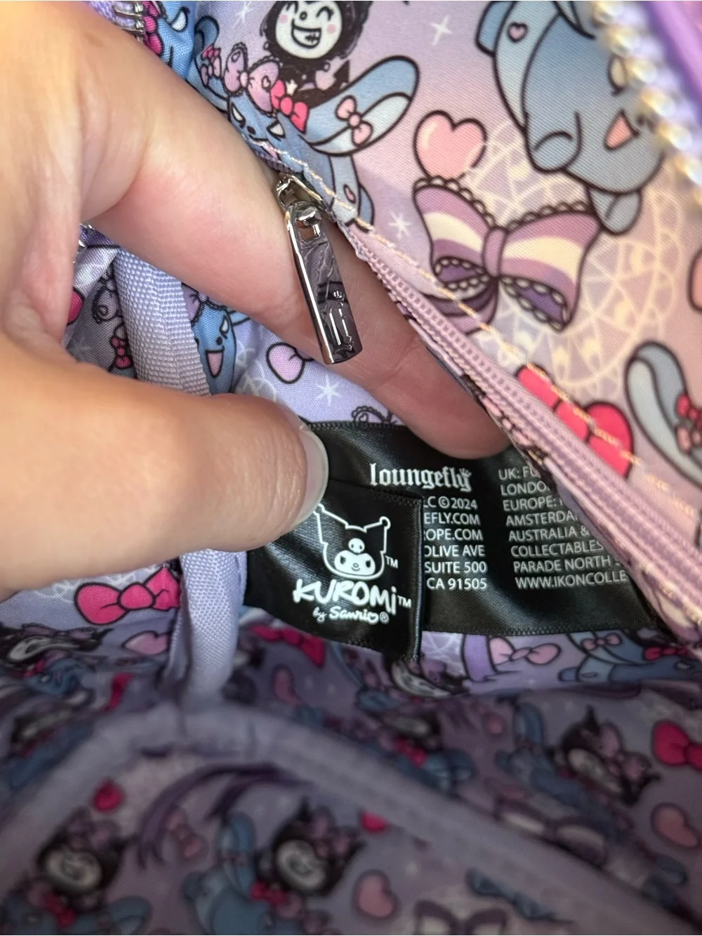 Loungefly Sanrio Kuromi Lolita Mini Backpack Books-A-Million Exclusive